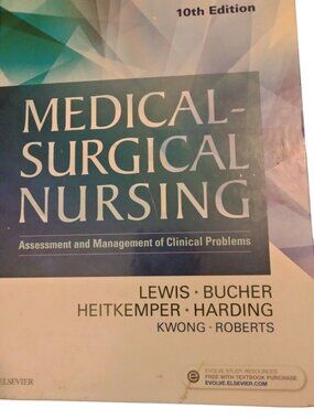 Medical Surgical Nursing Study Guide 10th Ed Lewis ISBN Nurse Student Elsevier